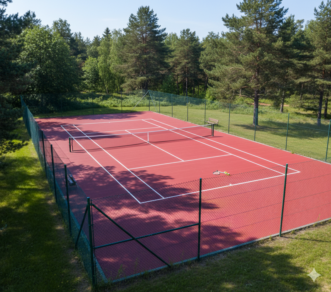 Tennisbanan på Skafts Gård